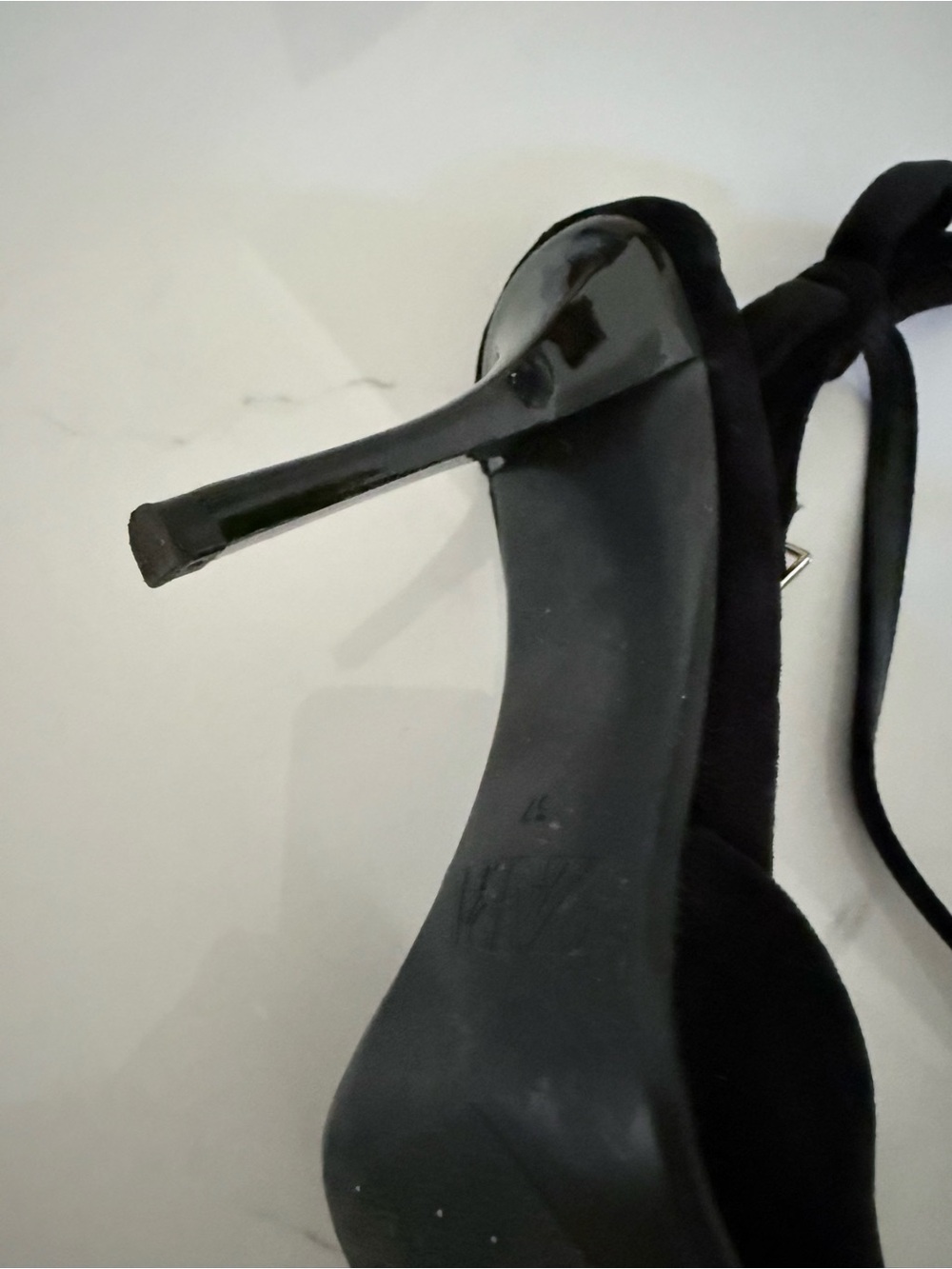 Zara Black Bow Ankle Strap
Pointed Toe. - Picture 10 of 11